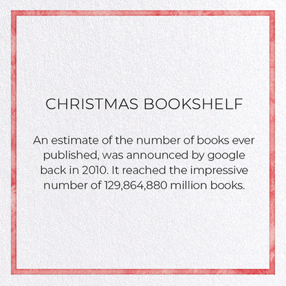CHRISTMAS BOOKSHELF: Watercolour Greeting Card