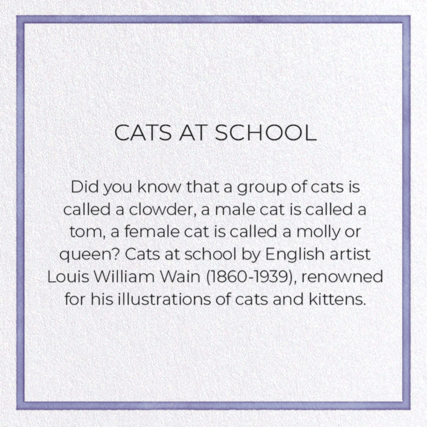 CATS AT SCHOOL: Painting Greeting Card