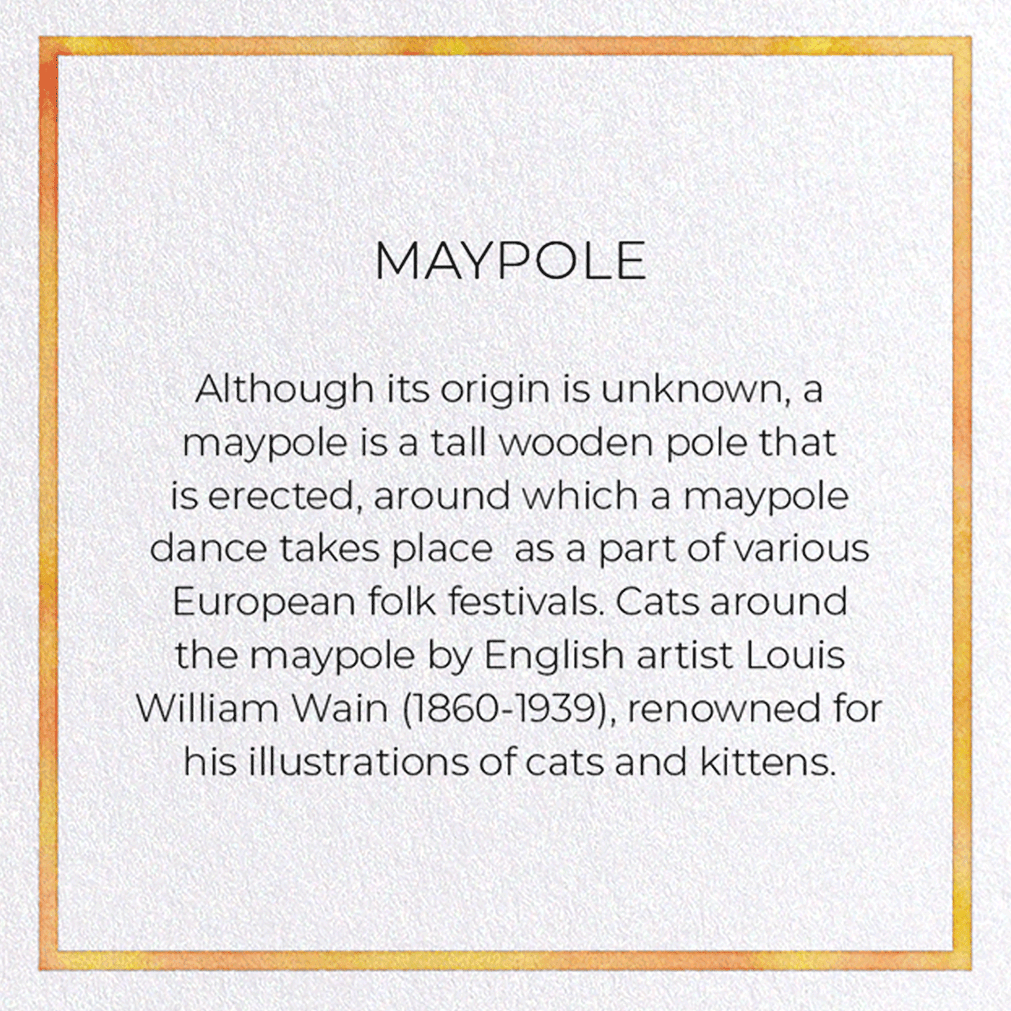 MAYPOLE: Painting Greeting Card
