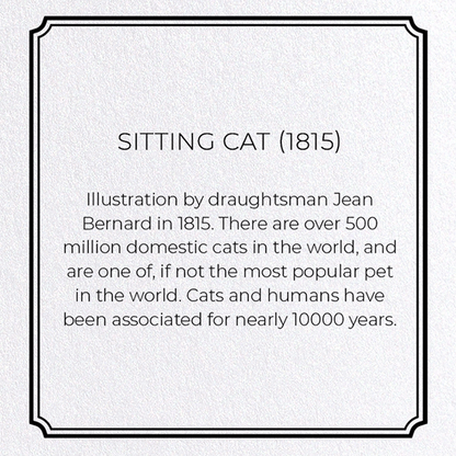 SITTING CAT (1815): Painting Greeting Card