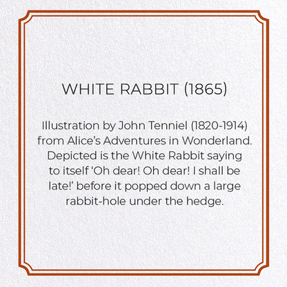 WHITE RABBIT (1865): Painting Greeting Card