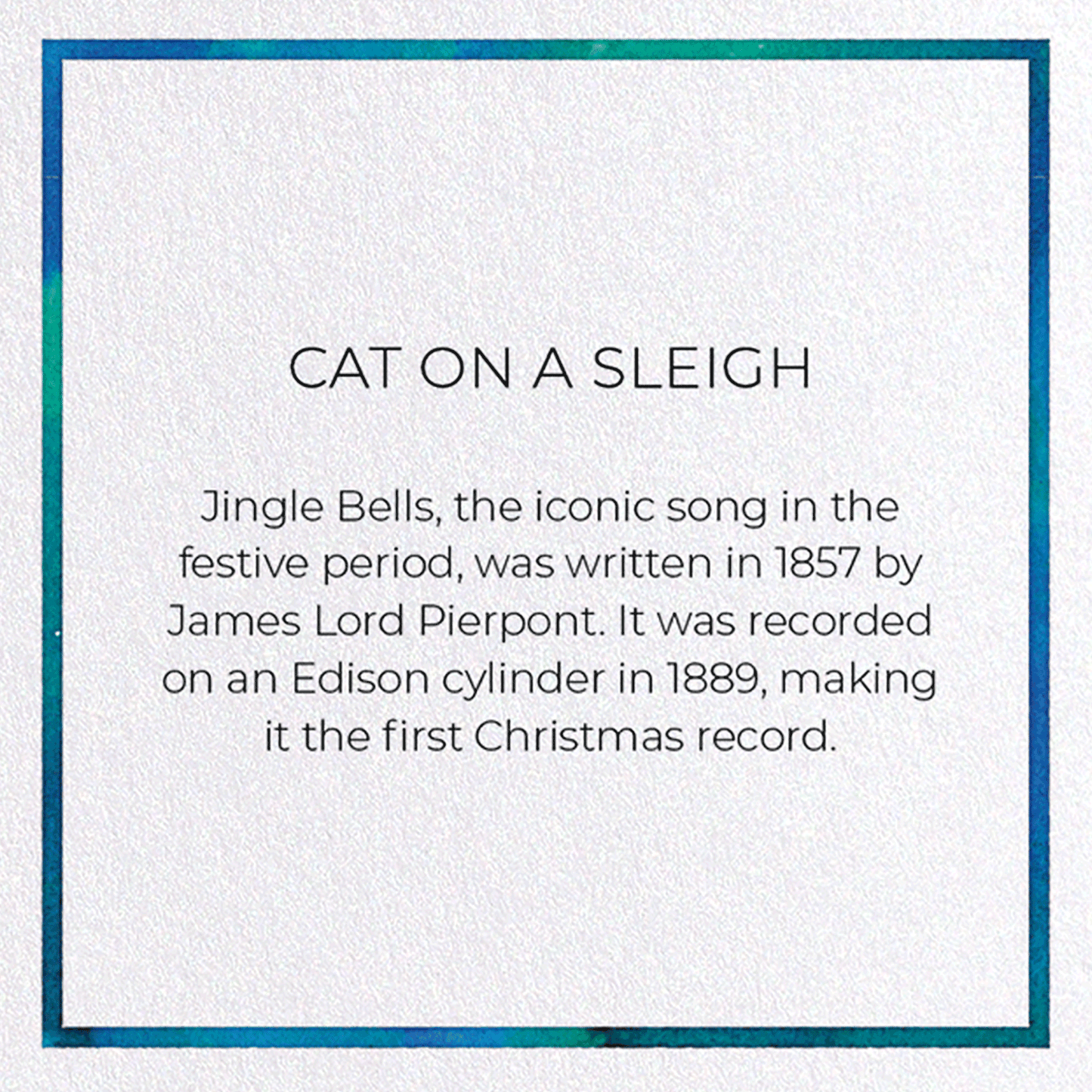 CAT ON A SLEIGH: Painting Greeting Card