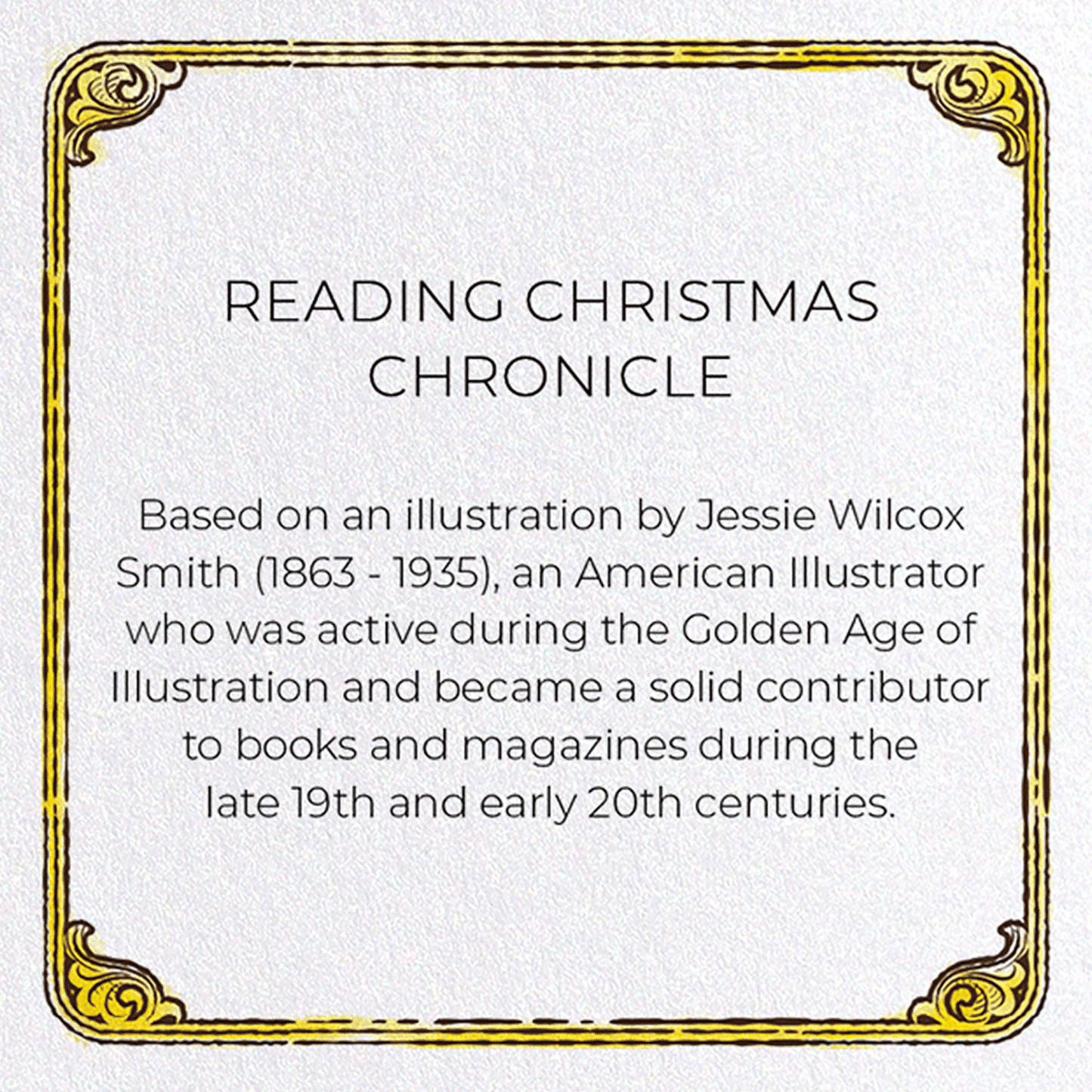 READING CHRISTMAS CHRONICLE: Victorian Greeting Card
