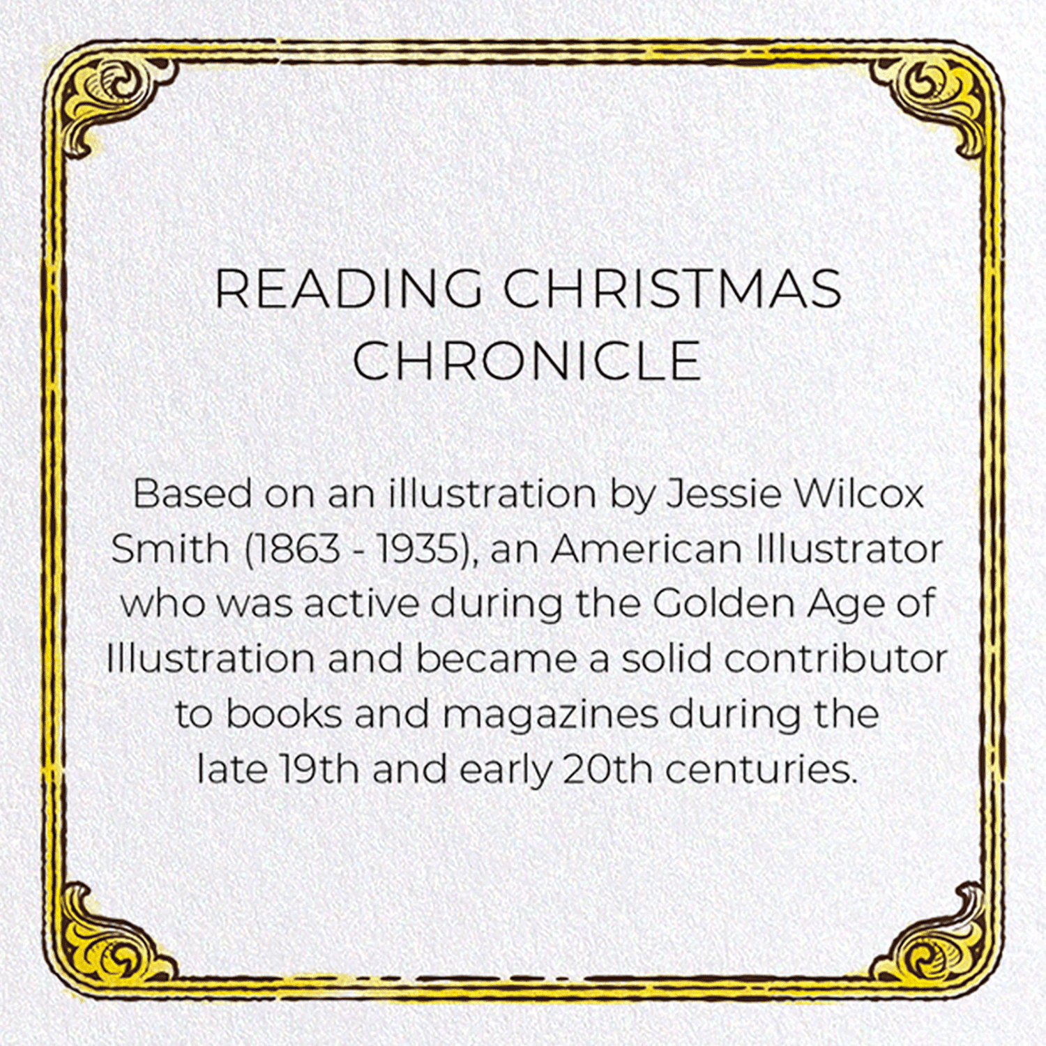 READING CHRISTMAS CHRONICLE: Victorian Greeting Card