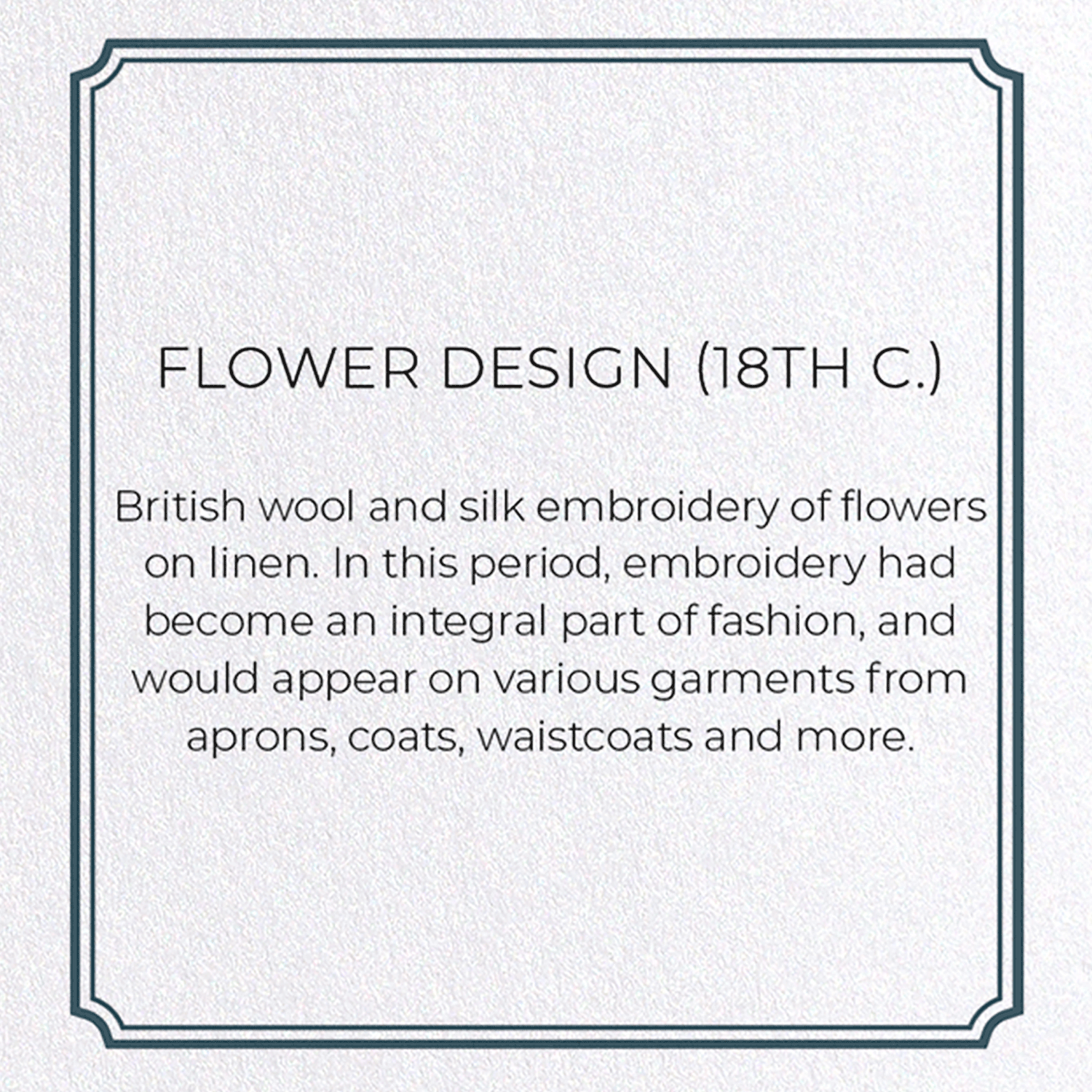 FLOWER DESIGN (18TH C.): Pattern Greeting Card