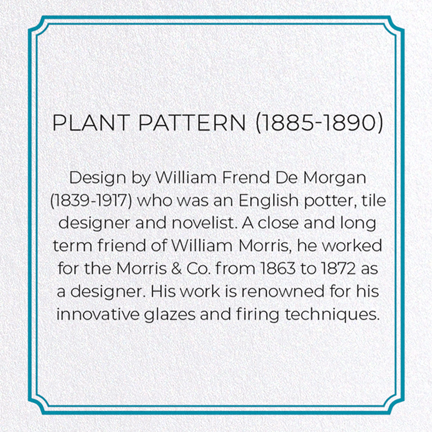 PLANT PATTERN (1885-1890): Pattern Greeting Card