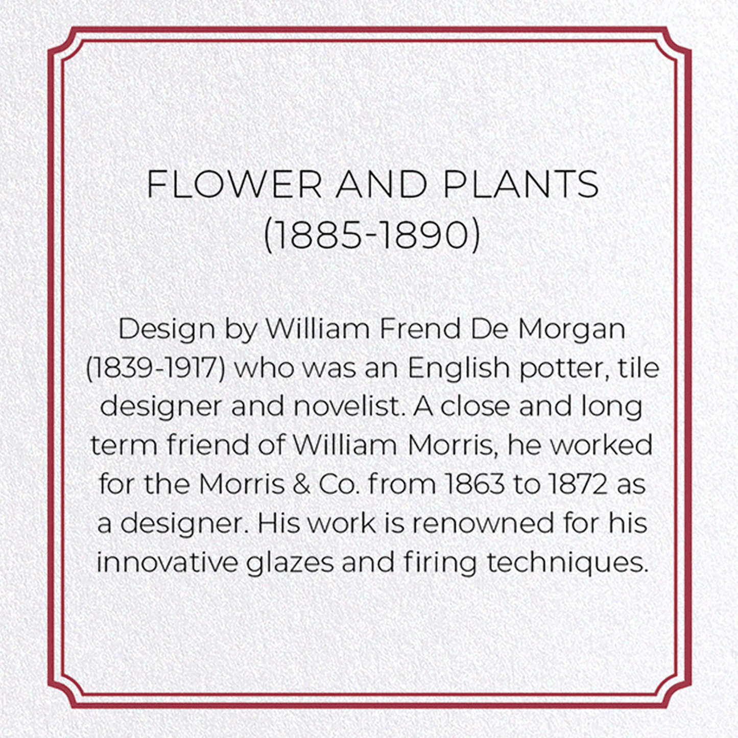FLOWER AND PLANTS (1885-1890): Pattern Greeting Card