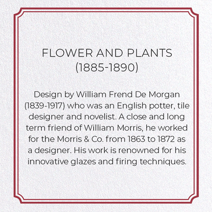 FLOWER AND PLANTS (1885-1890): Pattern Greeting Card