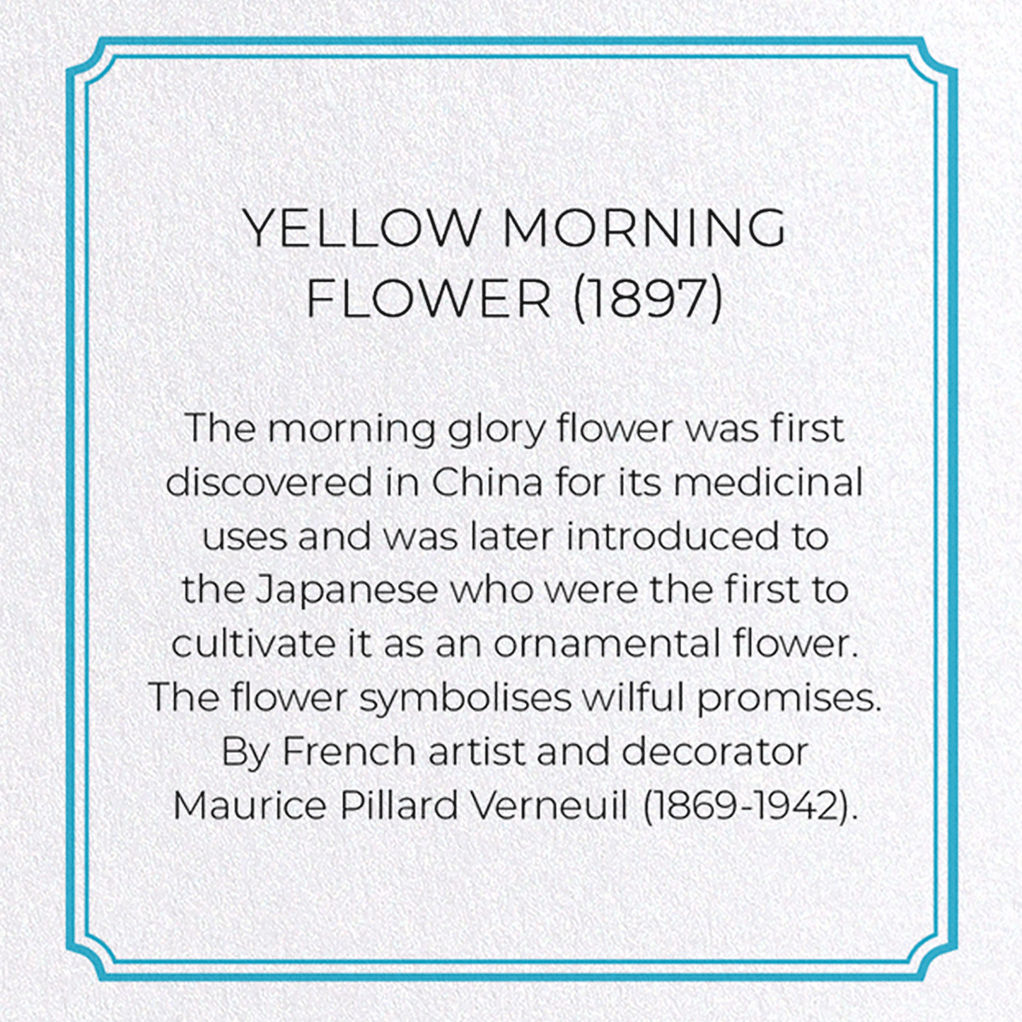 YELLOW MORNING FLOWER (1897) : Pattern Greeting Card