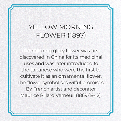 YELLOW MORNING FLOWER (1897) : Pattern Greeting Card