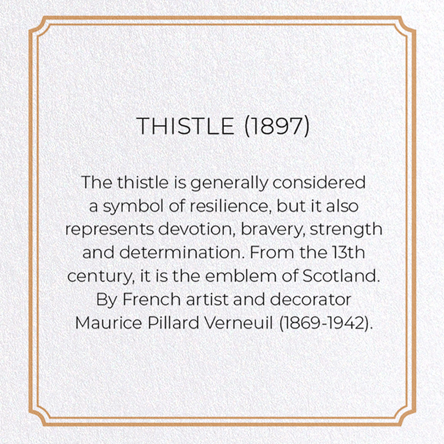 THISTLE (1897) : Pattern Greeting Card