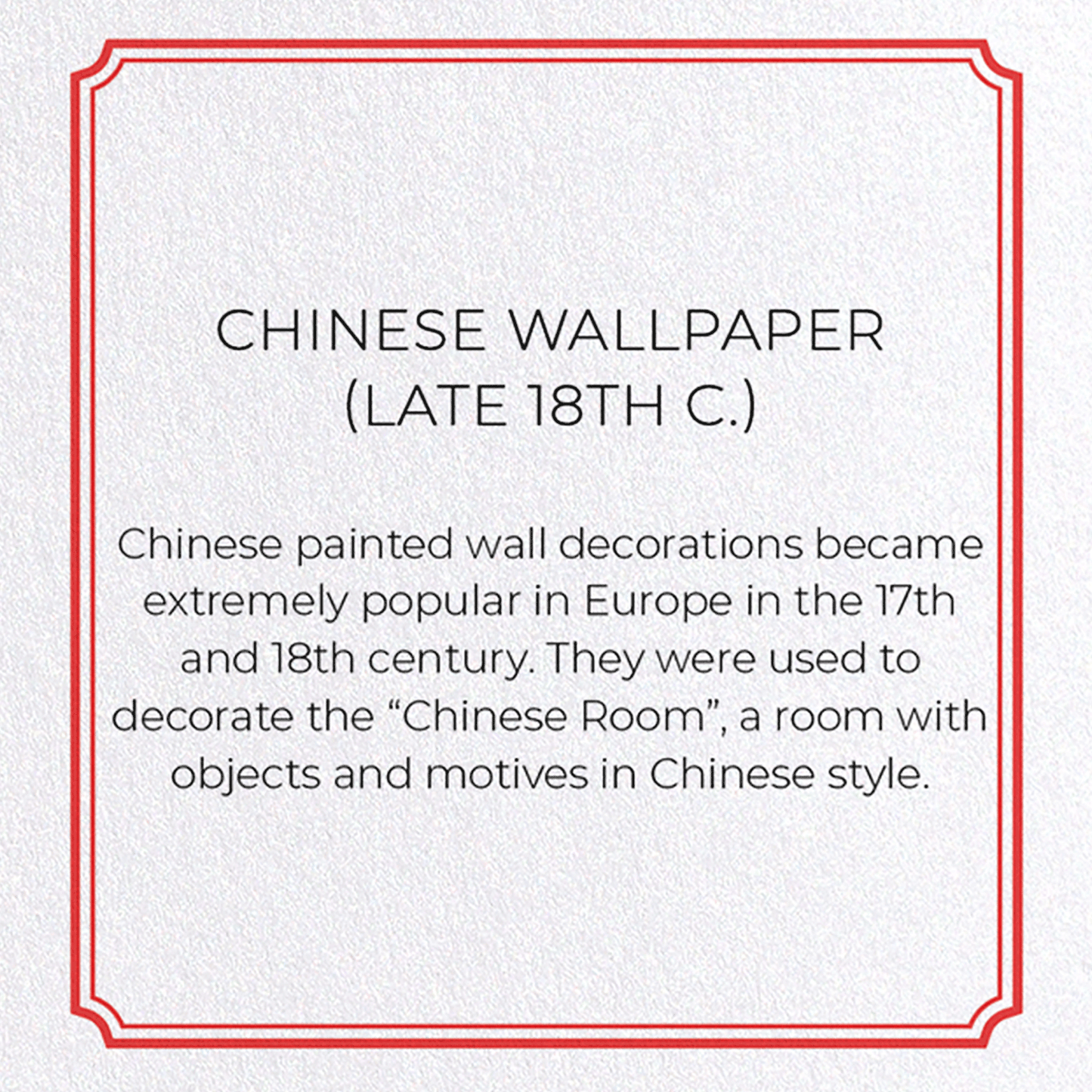 CHINESE WALLPAPER (LATE 18TH C.) : Pattern Greeting Card