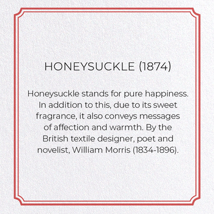 HONEYSUCKLE (1874): Pattern Greeting Card