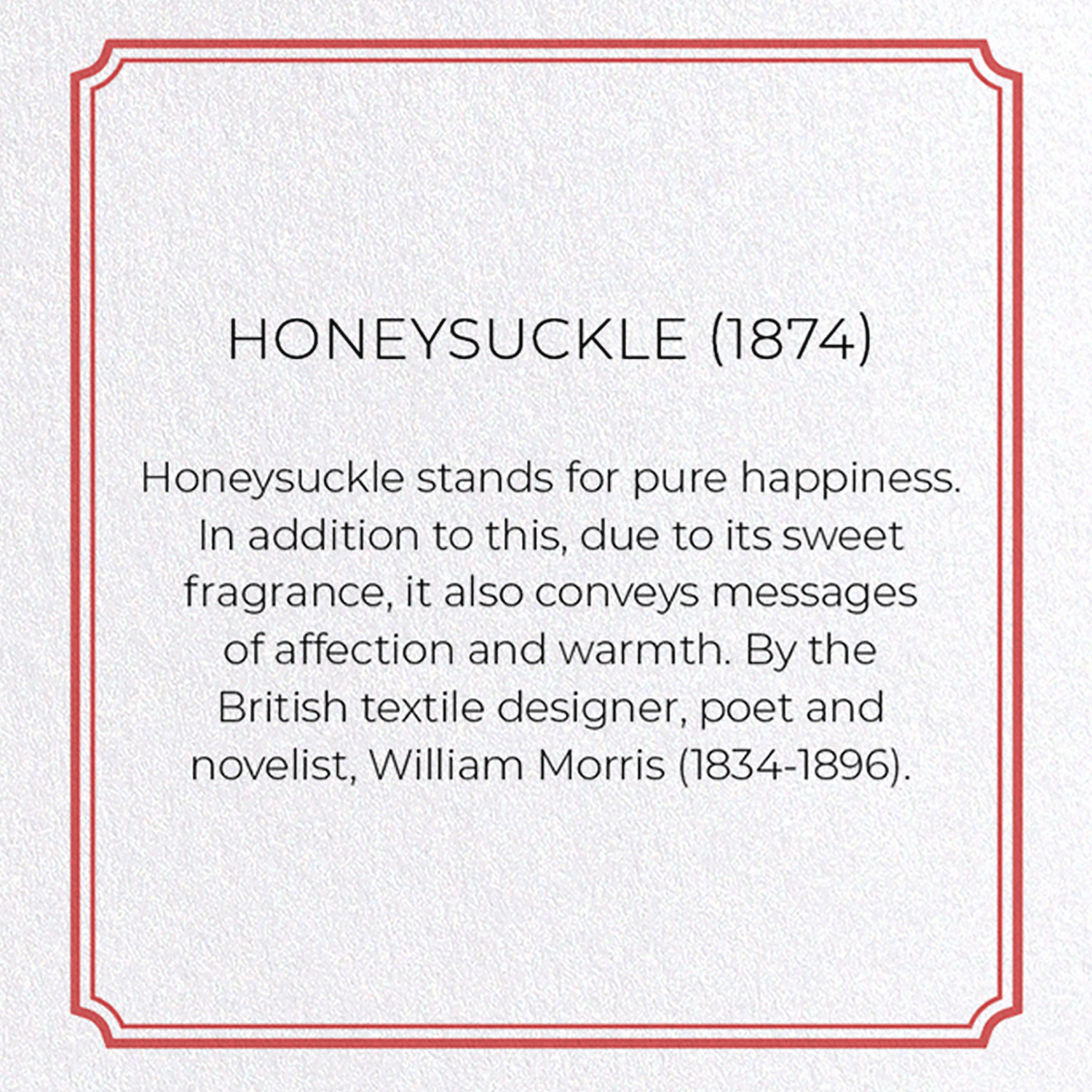HONEYSUCKLE (1874): Pattern Greeting Card