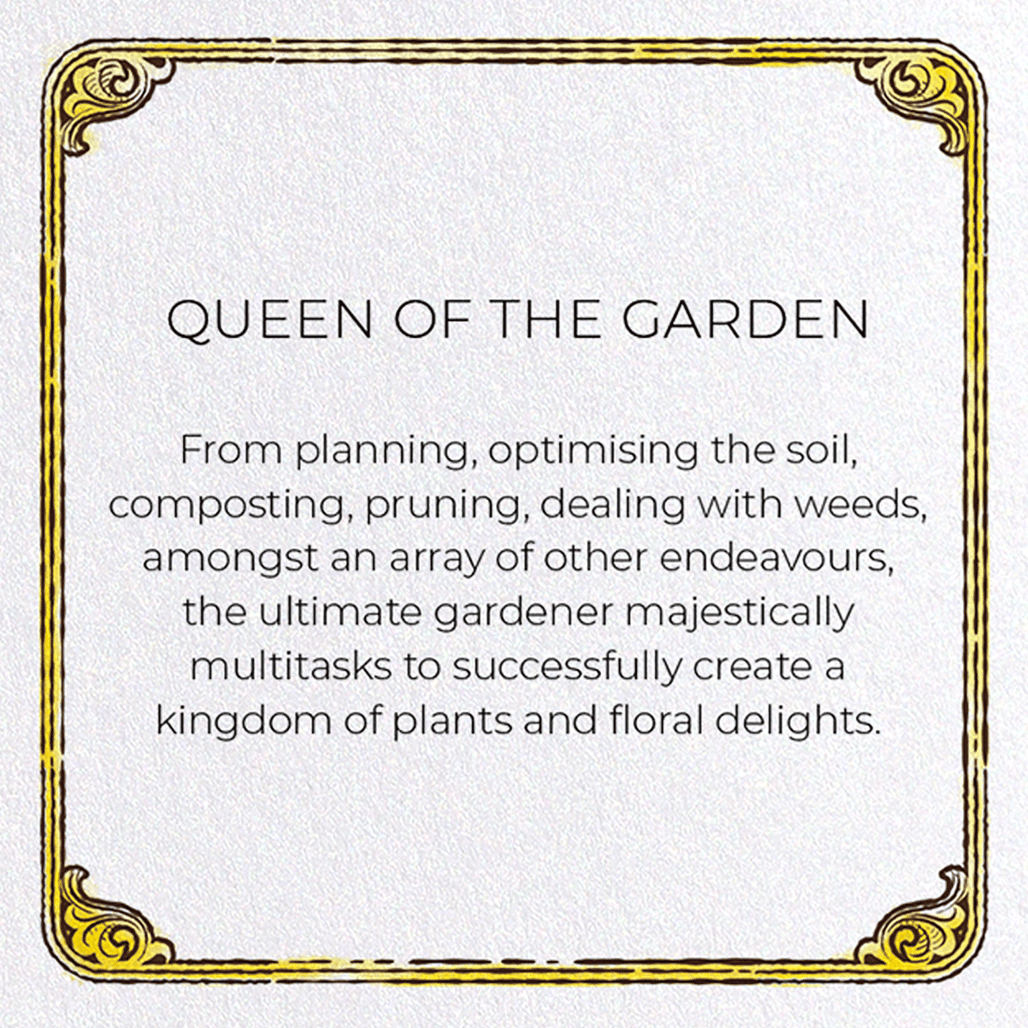 QUEEN OF THE GARDEN: Victorian Greeting Card