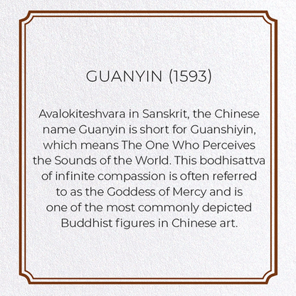GUANYIN (1593): Painting Greeting Card