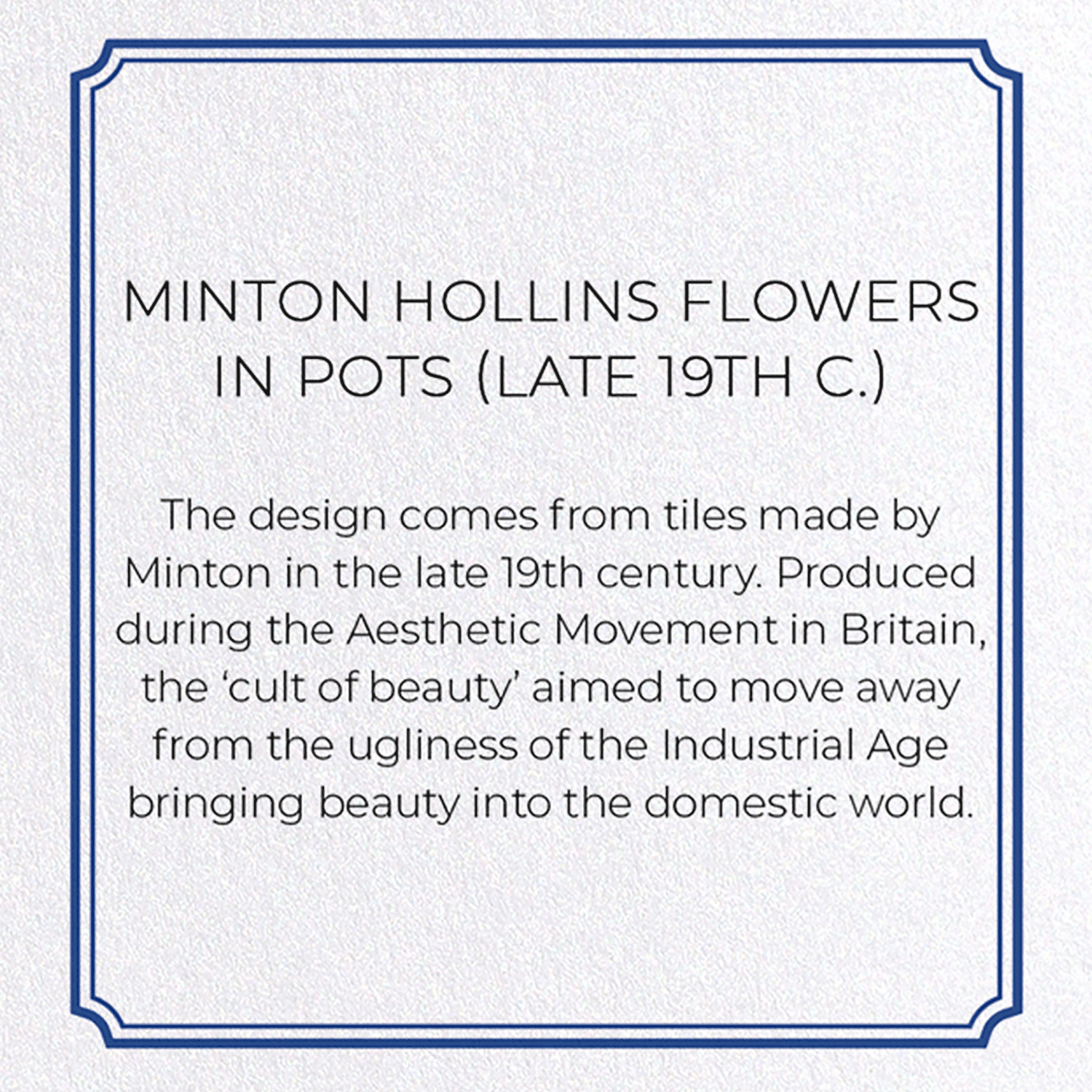 MINTON HOLLINS FLOWERS IN POTS (LATE 19TH C.): Painting Greeting Card