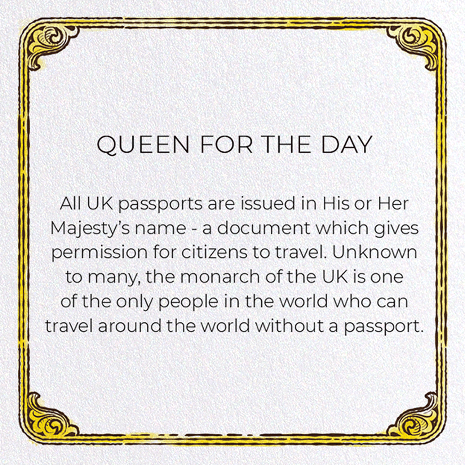 QUEEN FOR THE DAY: Victorian Greeting Card