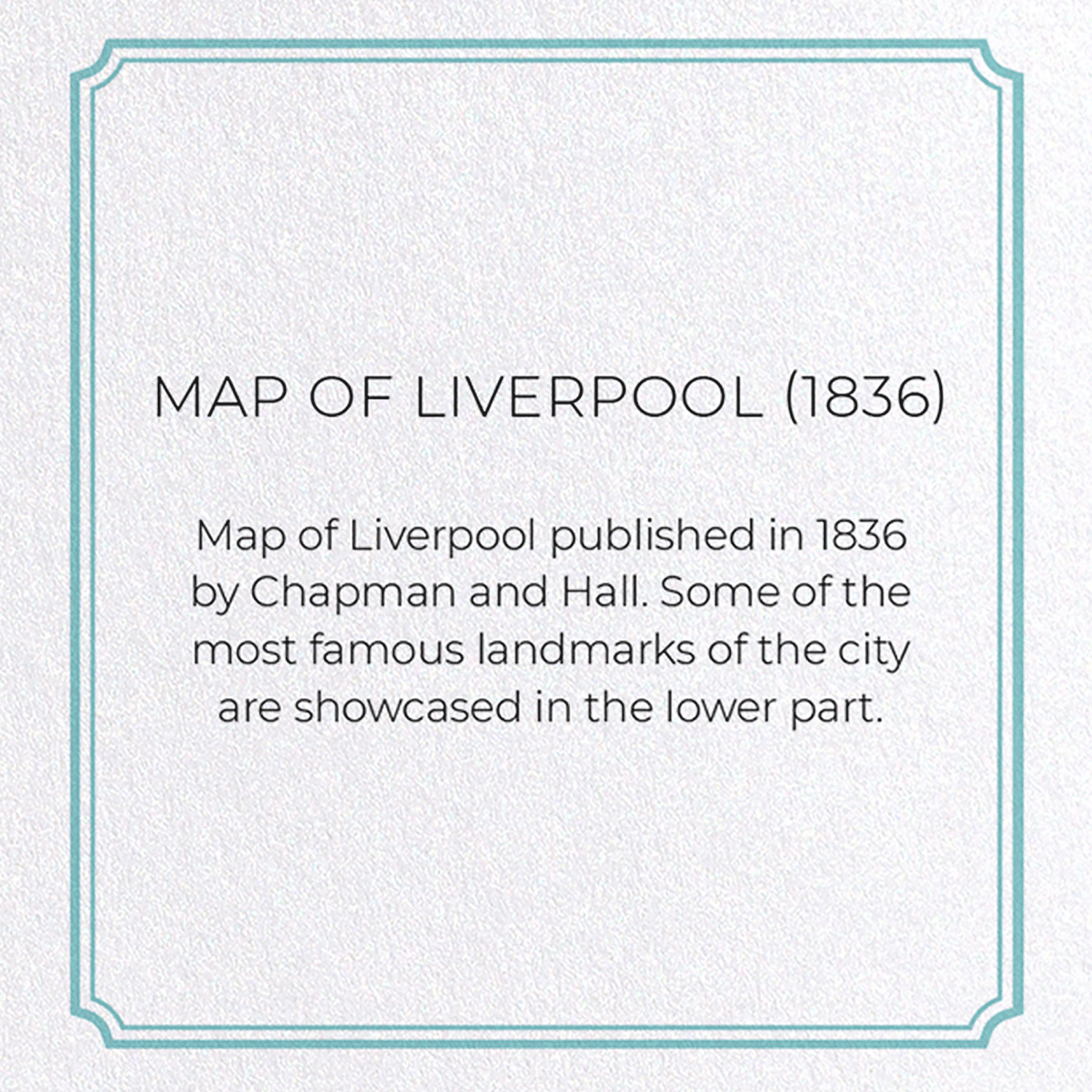 MAP OF LIVERPOOL (1836): Map antique Greeting Card