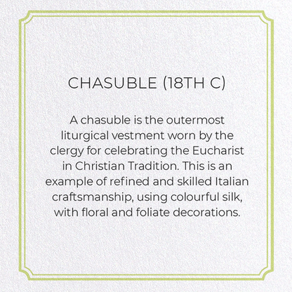 CHASUBLE (18TH C): Pattern Greeting Card