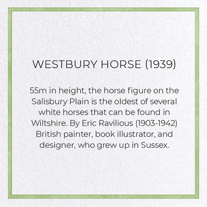 WESTBURY HORSE (1939): Painting Greeting Card