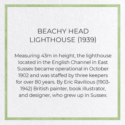 BEACHY HEAD LIGHTHOUSE (1939): Painting Greeting Card
