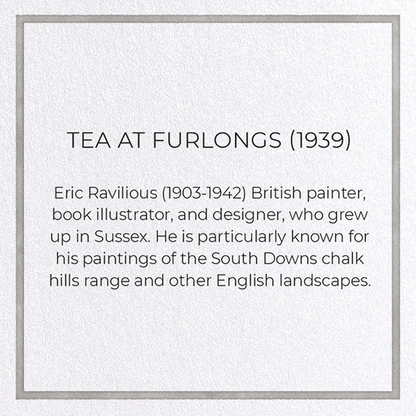 TEA AT FURLONGS (1939): Painting Greeting Card