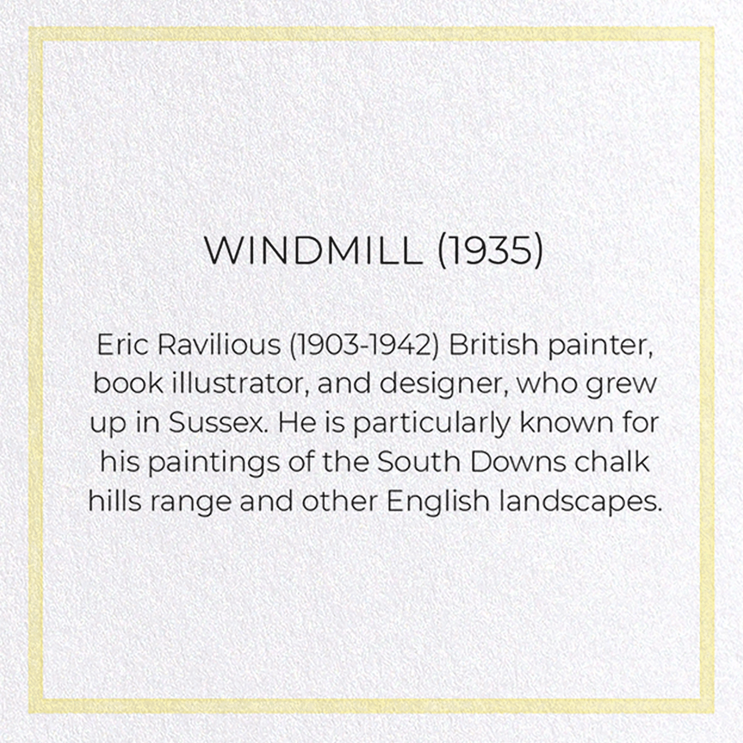 WINDMILL (1935): Painting Greeting Card