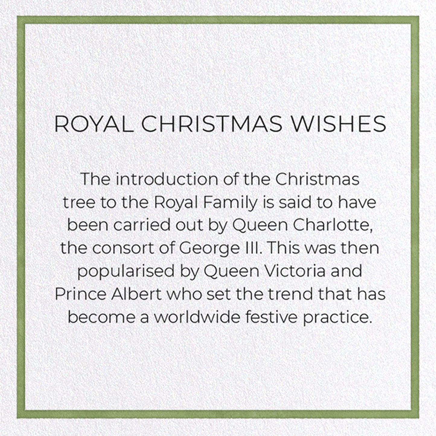 ROYAL CHRISTMAS WISHES: Victorian Greeting Card