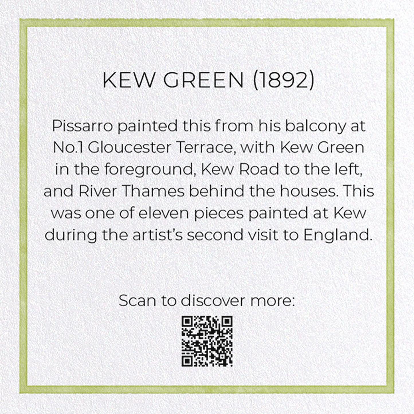 KEW GREEN (1892): Painting Greeting Card