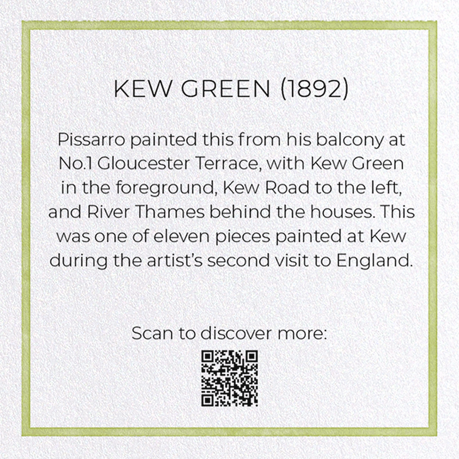 KEW GREEN (1892): Painting Greeting Card