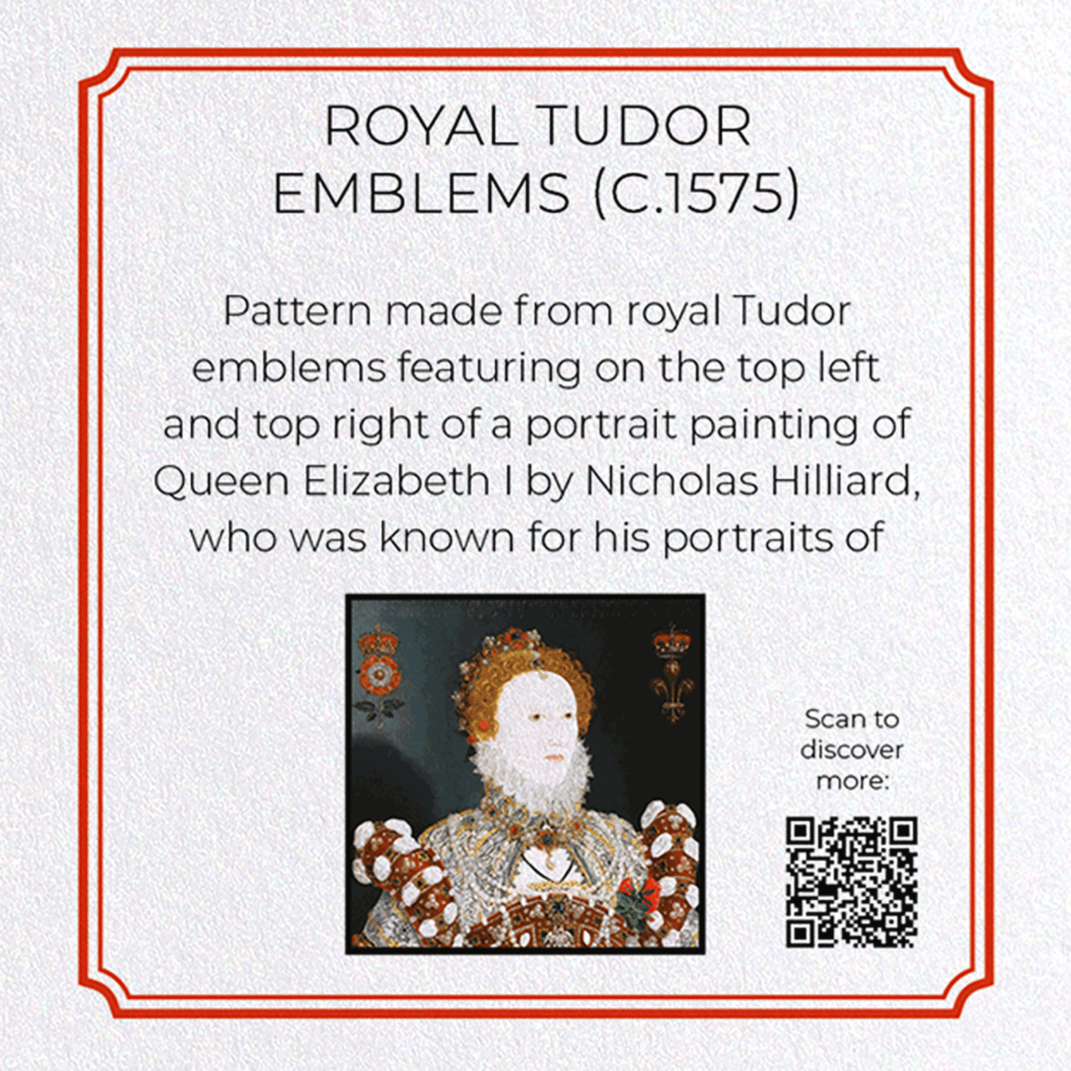 ROYAL TUDOR EMBLEMS (C.1575): Pattern Greeting Card