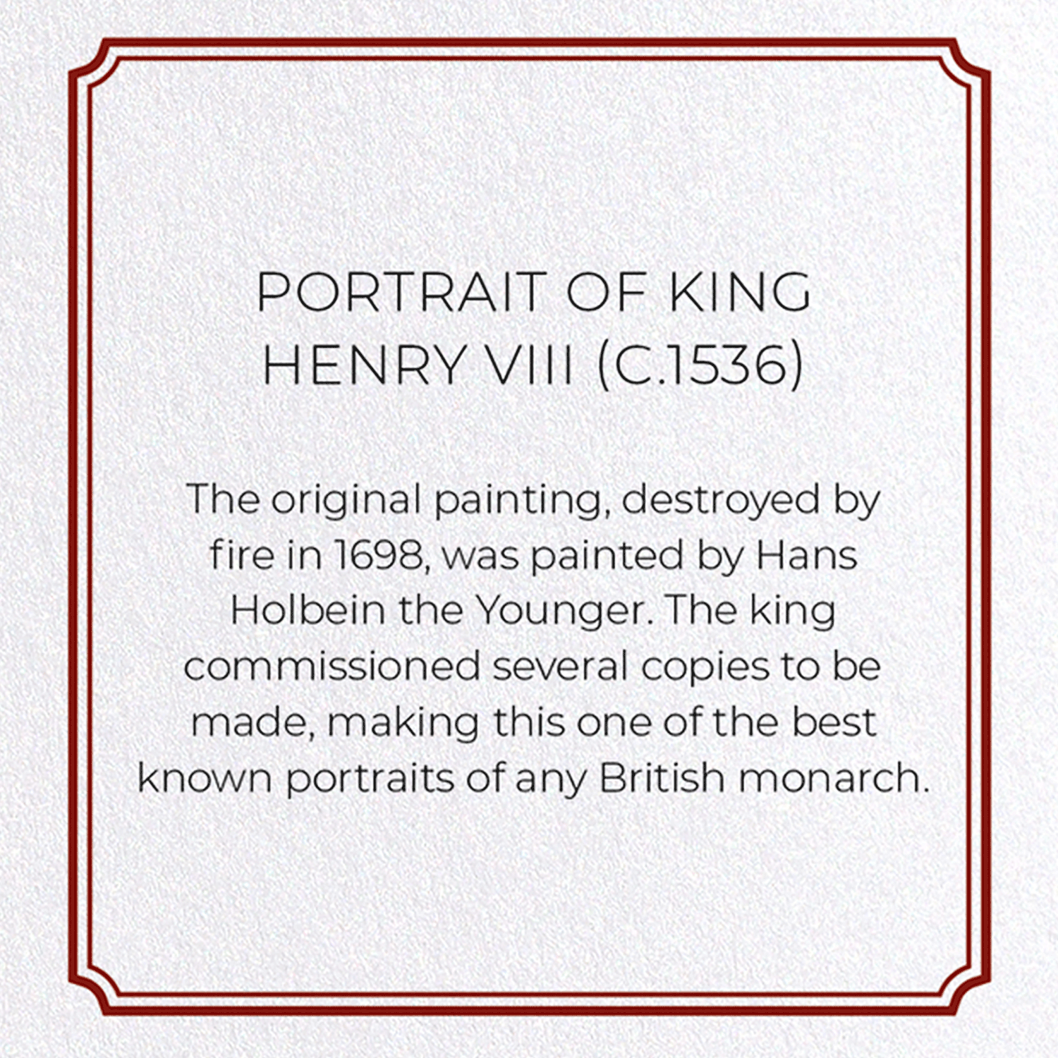 PORTRAIT OF KING HENRY VIII (C.1536): Painting Greeting Card
