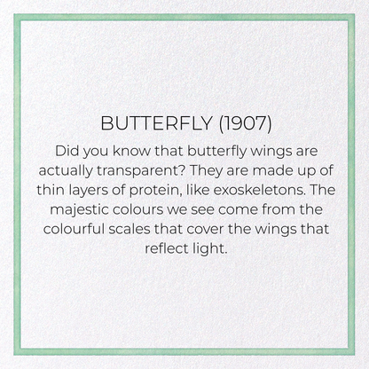 BUTTERFLY (1907): Painting Greeting Card