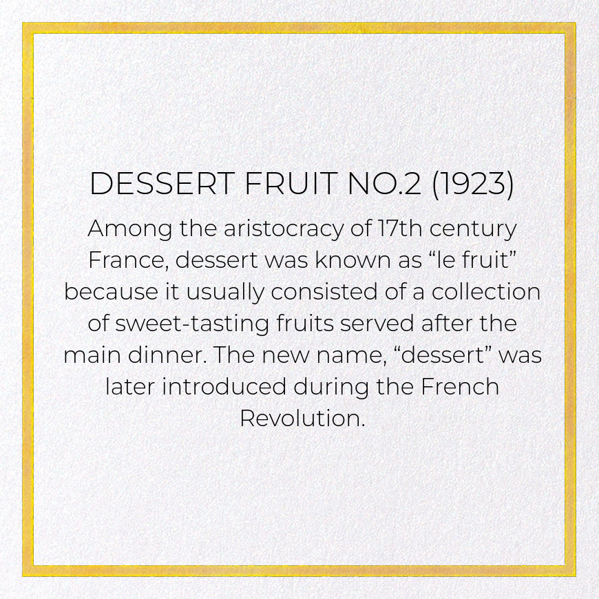 DESSERT FRUIT NO.2 (1923): Painting Greeting Card