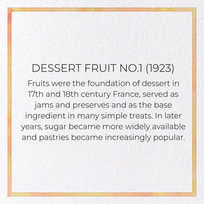 DESSERT FRUIT NO.1 (1923): Painting Greeting Card