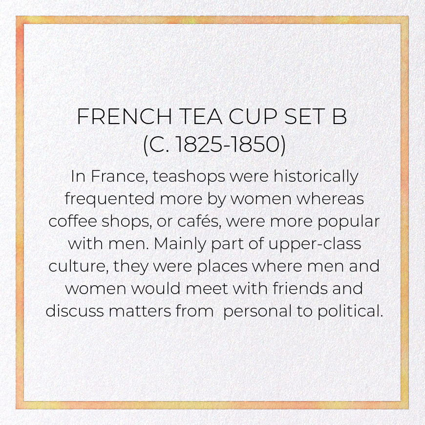 FRENCH TEA CUP SET B (C. 1825-1850): Painting Greeting Card