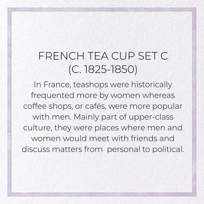 FRENCH TEA CUP SET C (C. 1825-1850): Painting Greeting Card