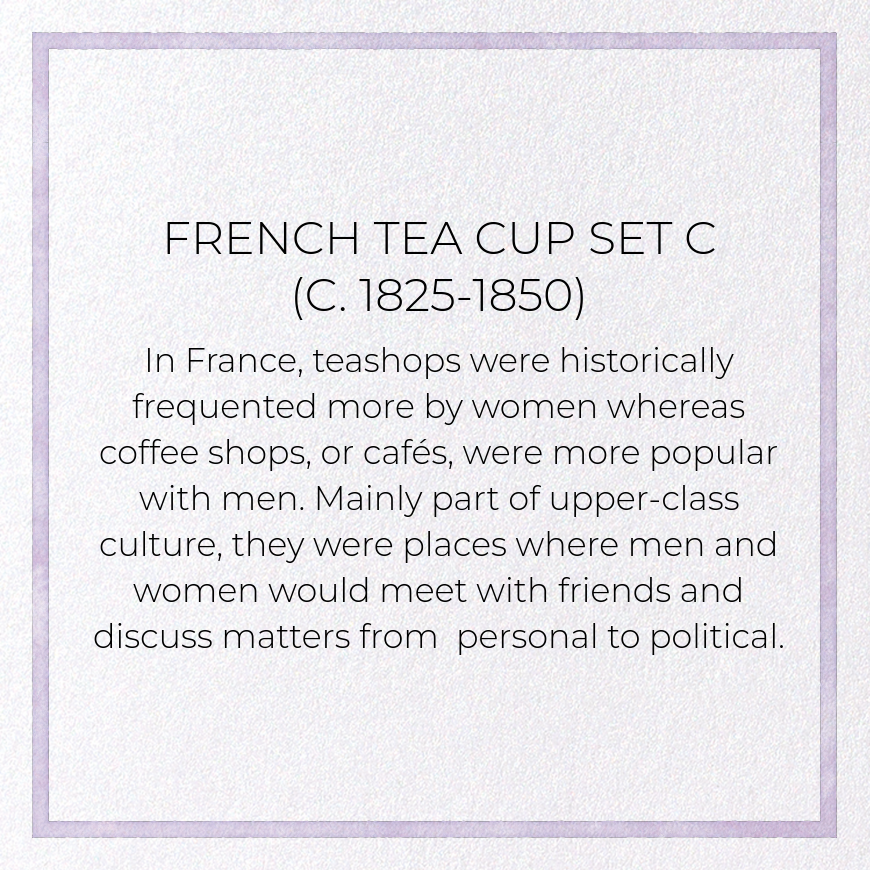 FRENCH TEA CUP SET C (C. 1825-1850): Painting Greeting Card