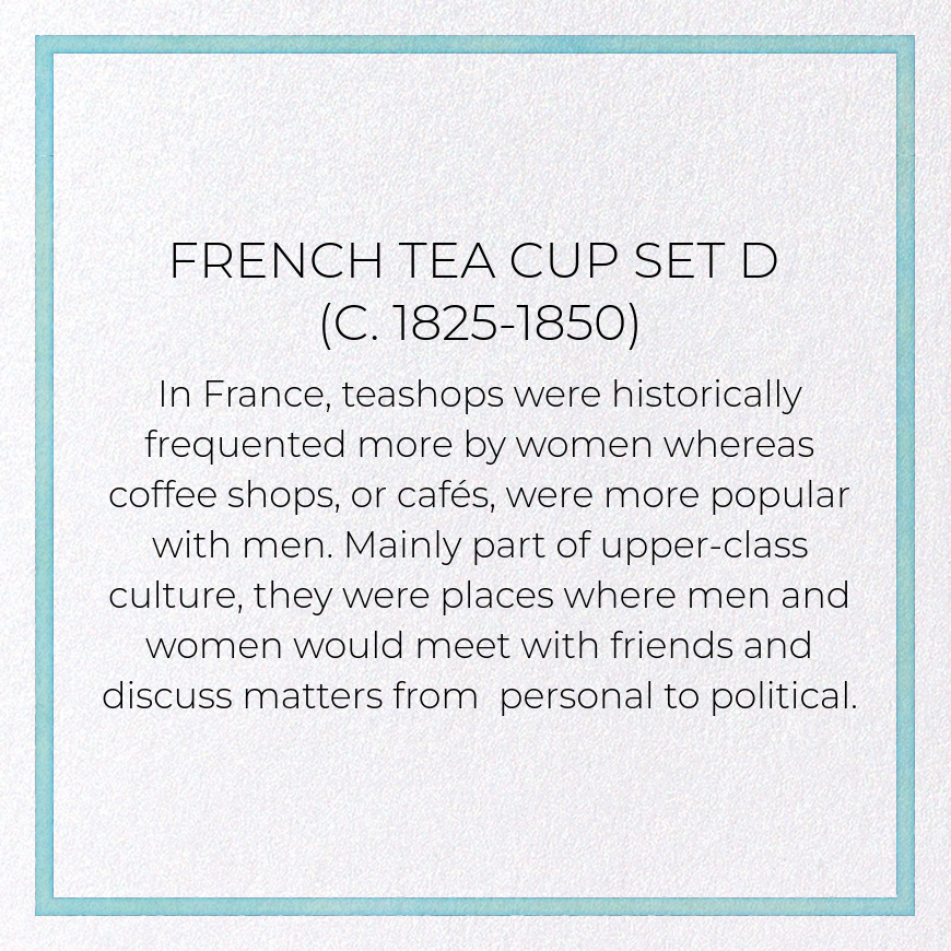 FRENCH TEA CUP SET D (C. 1825-1850): Painting Greeting Card
