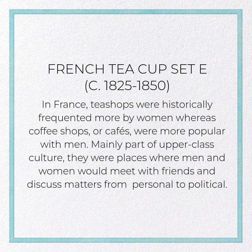 FRENCH TEA CUP SET E (C. 1825-1850): Painting Greeting Card