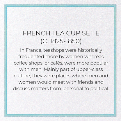 FRENCH TEA CUP SET E (C. 1825-1850): Painting Greeting Card