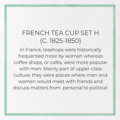 FRENCH TEA CUP SET H (C. 1825-1850): Painting Greeting Card