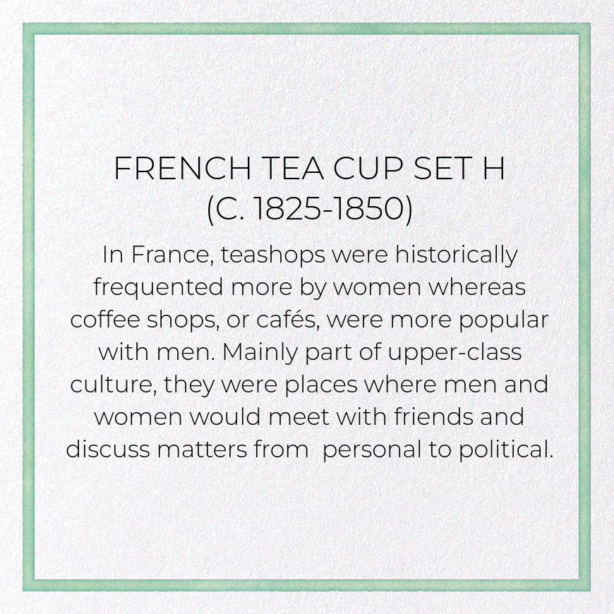 FRENCH TEA CUP SET H (C. 1825-1850): Painting Greeting Card