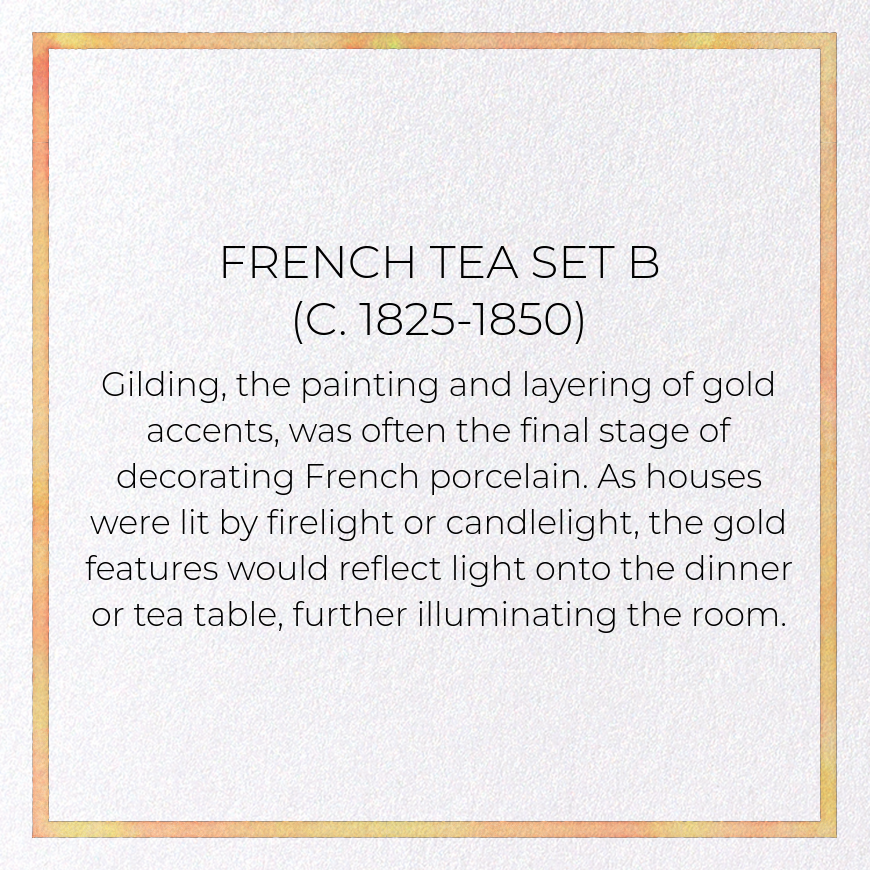 FRENCH TEA SET B (C. 1825-1850): Painting Greeting Card