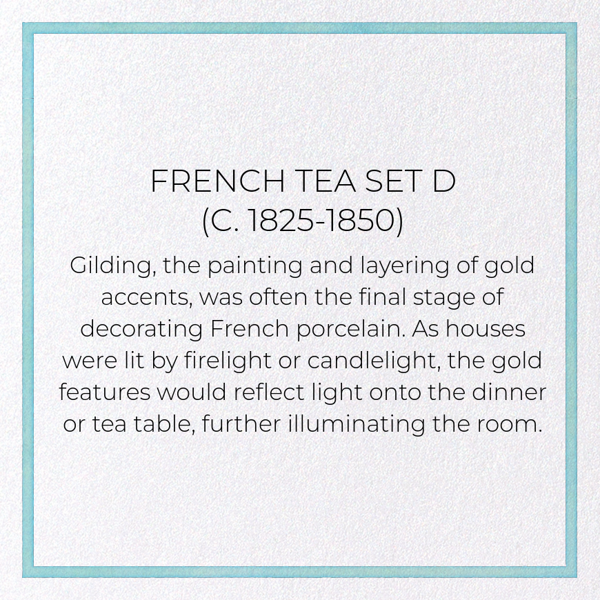 FRENCH TEA SET D (C. 1825-1850): Painting Greeting Card