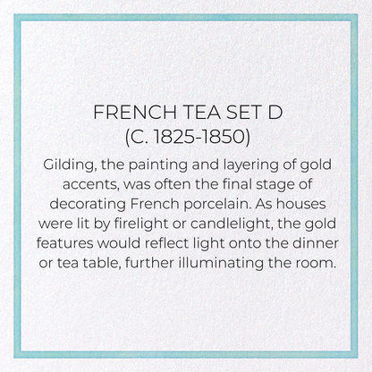 FRENCH TEA SET D (C. 1825-1850): Painting Greeting Card