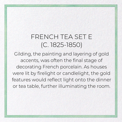 FRENCH TEA SET E (C. 1825-1850): Painting Greeting Card