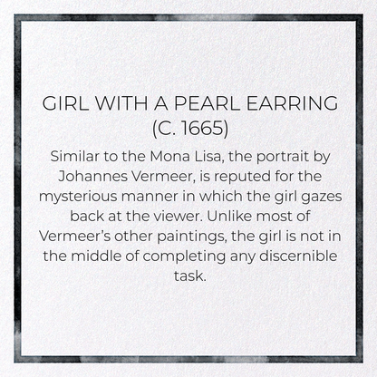 GIRL WITH A PEARL EARRING (C. 1665): Painting Greeting Card