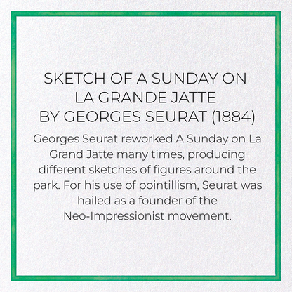 A SUNDAY ON LA GRANDE JATTE (1884): Painting Greeting Card